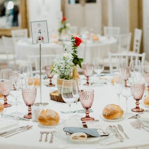 decoracion mesas banquete de boda en pazo do tambre