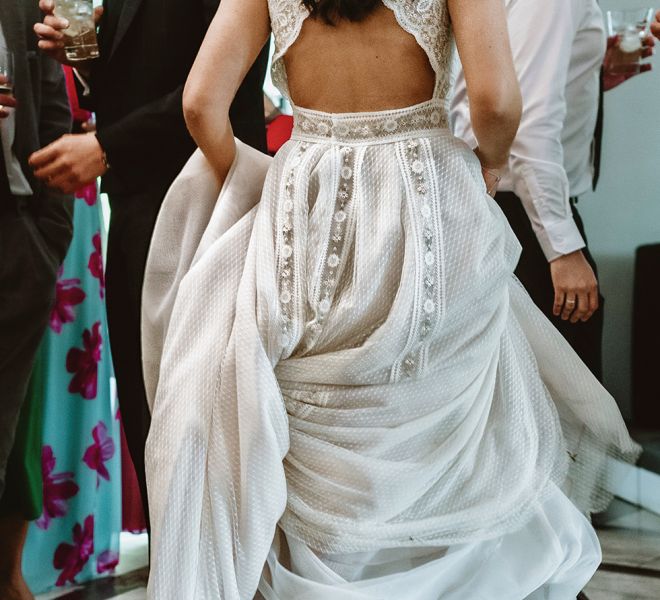 detalle vestido de novia boda en santiago