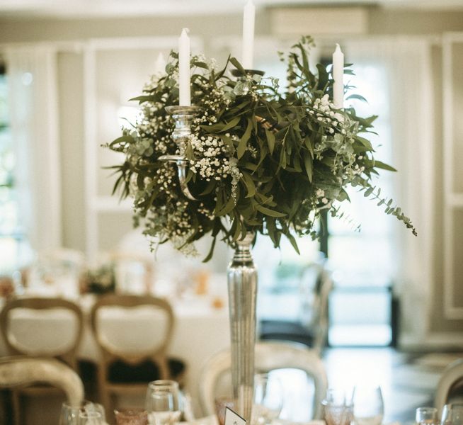 centro de flores mesa banquete de boda salon olivos pazo cerca de santiago