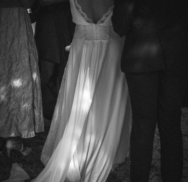 detalle espalda vestido de novia boda en pazo gallego