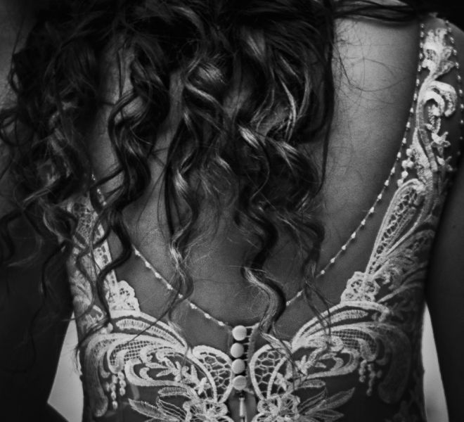 detalle espalda vestido de novia otono pazo gallego