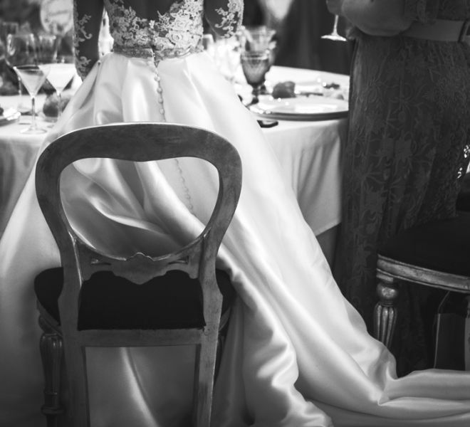 detalle vestido de novia banquete de bodas pazo