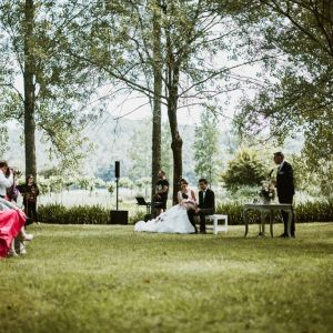 Ceremonia Civil En Los Jardines En Pazo Para Bodas Cerca De Santiago 1