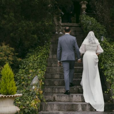 Llegada De Los Novios Al Pazo Para Bodas Cerca De Santiago De Compostela